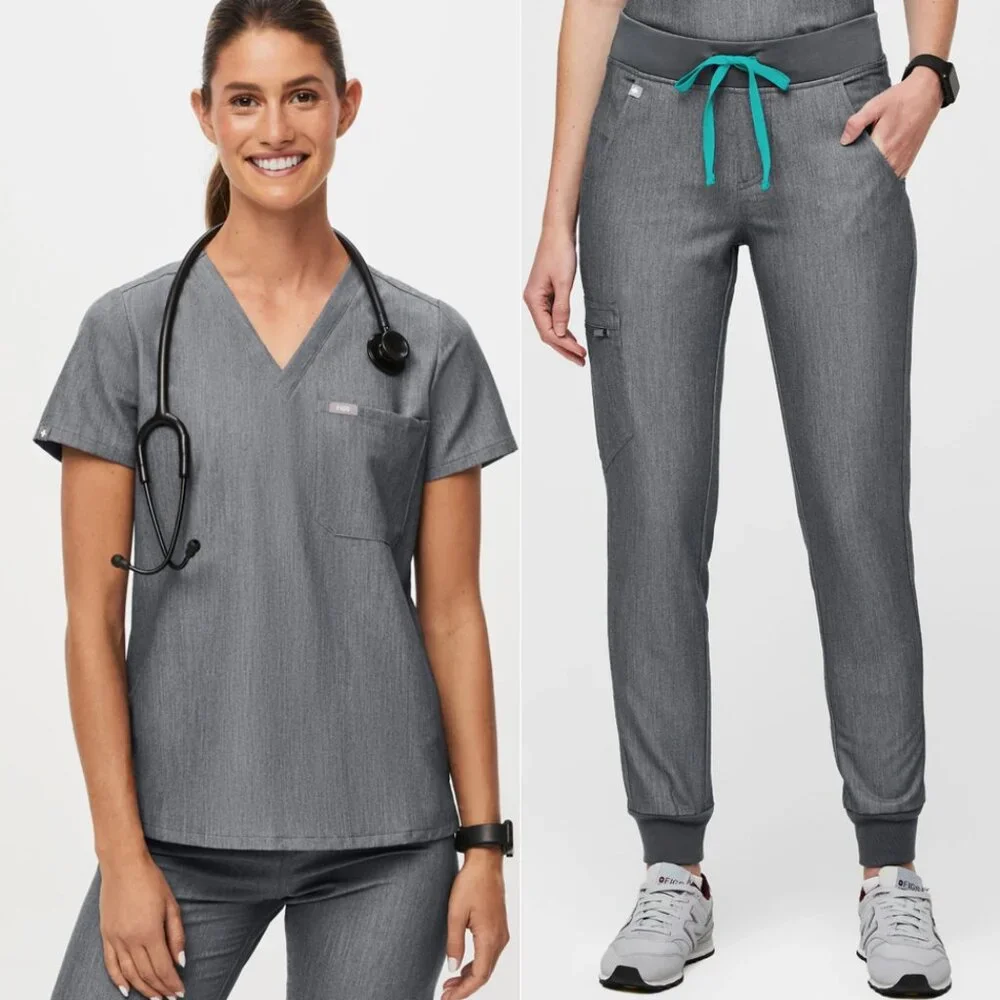 Figs Graphite Gray Set Zamora Joggers & Catarina Scrub Top Medium - Picture 2 of 11
